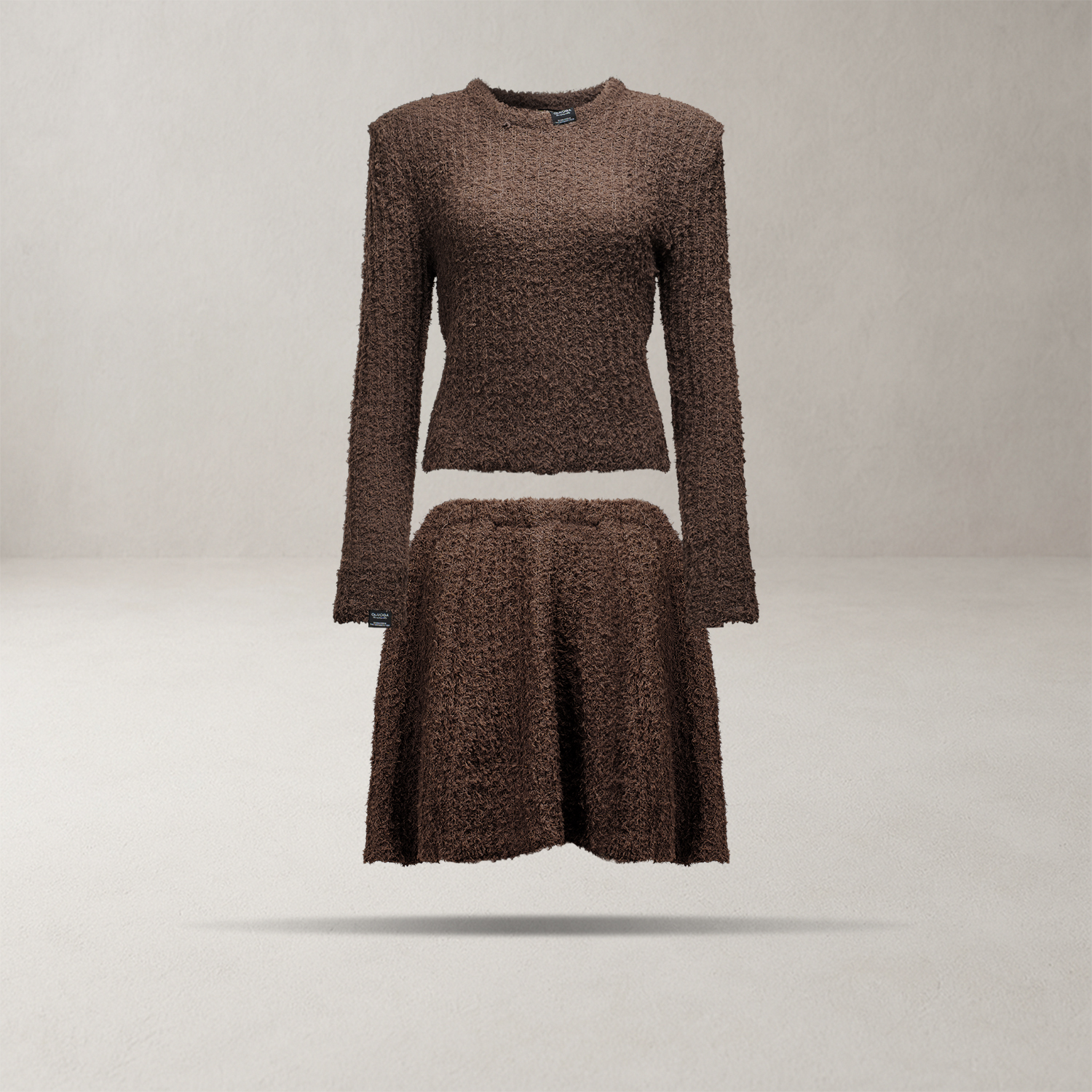 Komplet dzianinowy OLAVOGA MERSILIA brązowy Komplet dzianinowy OLAVOGA MERSILIA brązowy