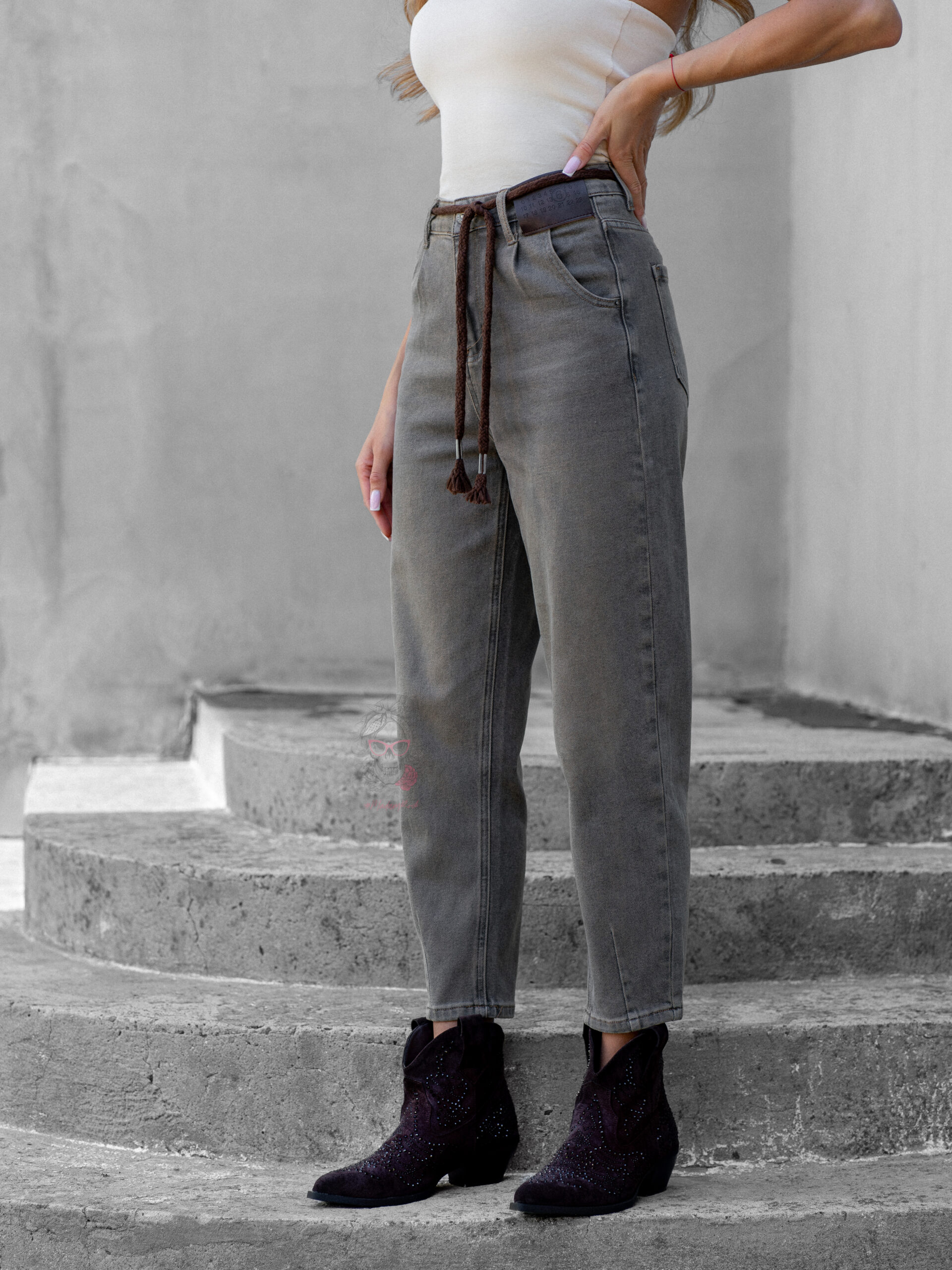 Spodnie jeansowe baggy Brioge khaki