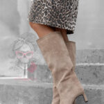 Kozaki zamszowe Swert beżowe