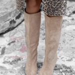 Kozaki zamszowe Swert beżowe