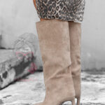 Kozaki zamszowe Swert beżowe