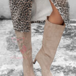 Kozaki zamszowe Swert beżowe