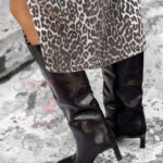 Kozaki lakierowane Swert II brązowe wino