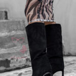 Kozaki zamszowe Swert czarne