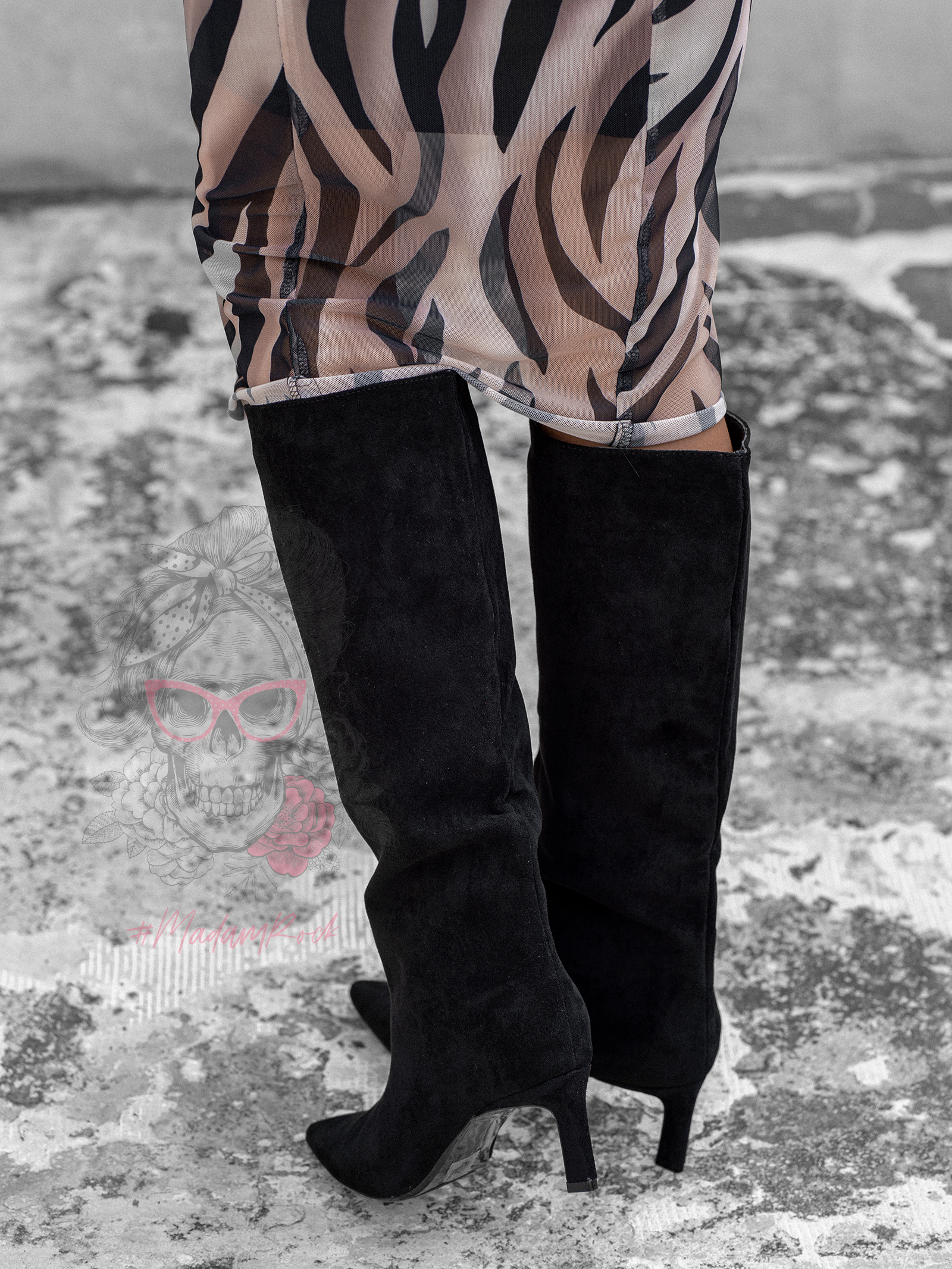 Kozaki zamszowe Swert czarne Kozaki zamszowe Swert czarne