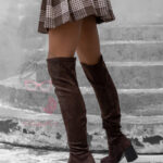 Kozaki za kolano Caples brązowe