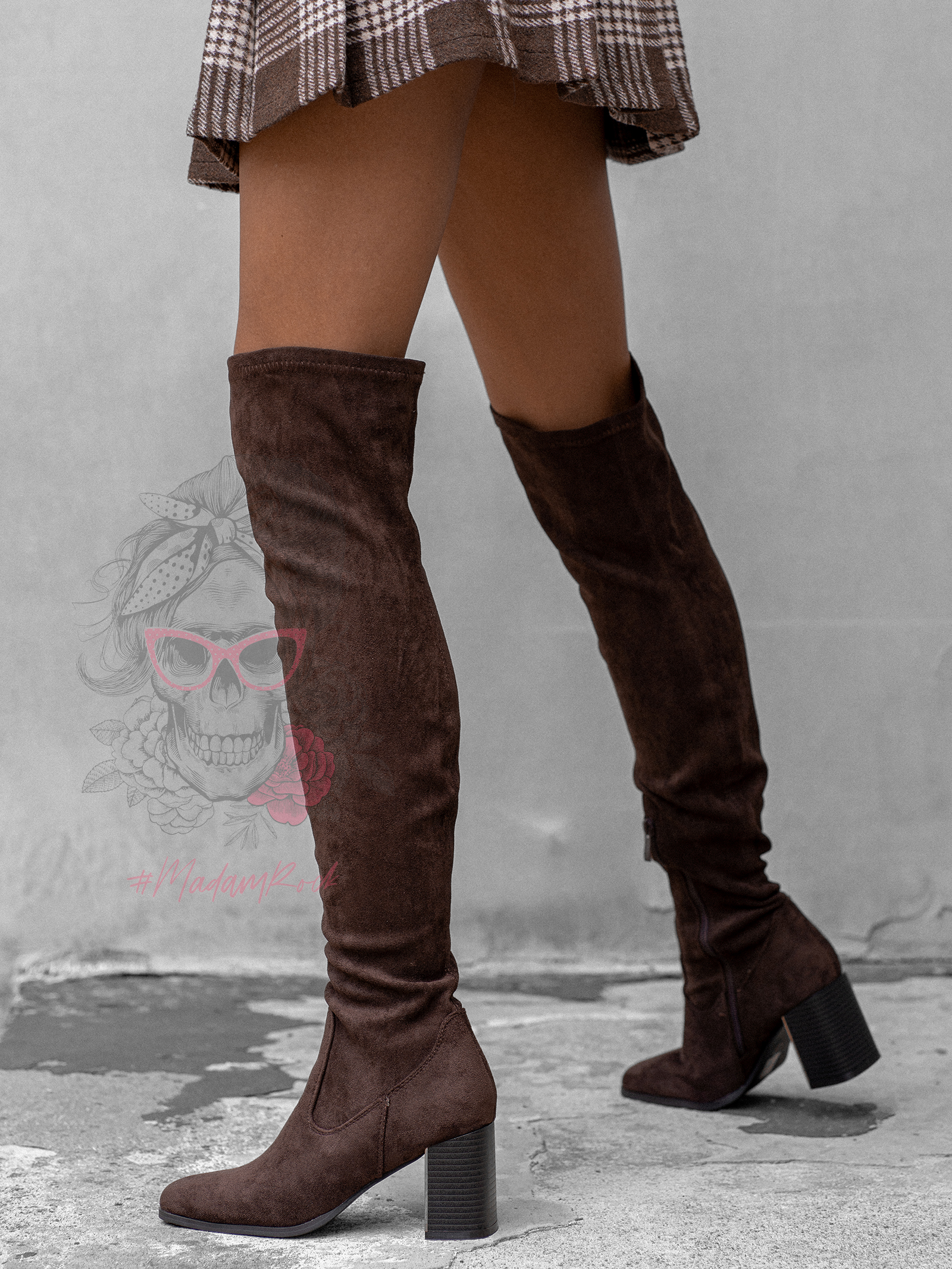 Kozaki za kolano Caples brązowe