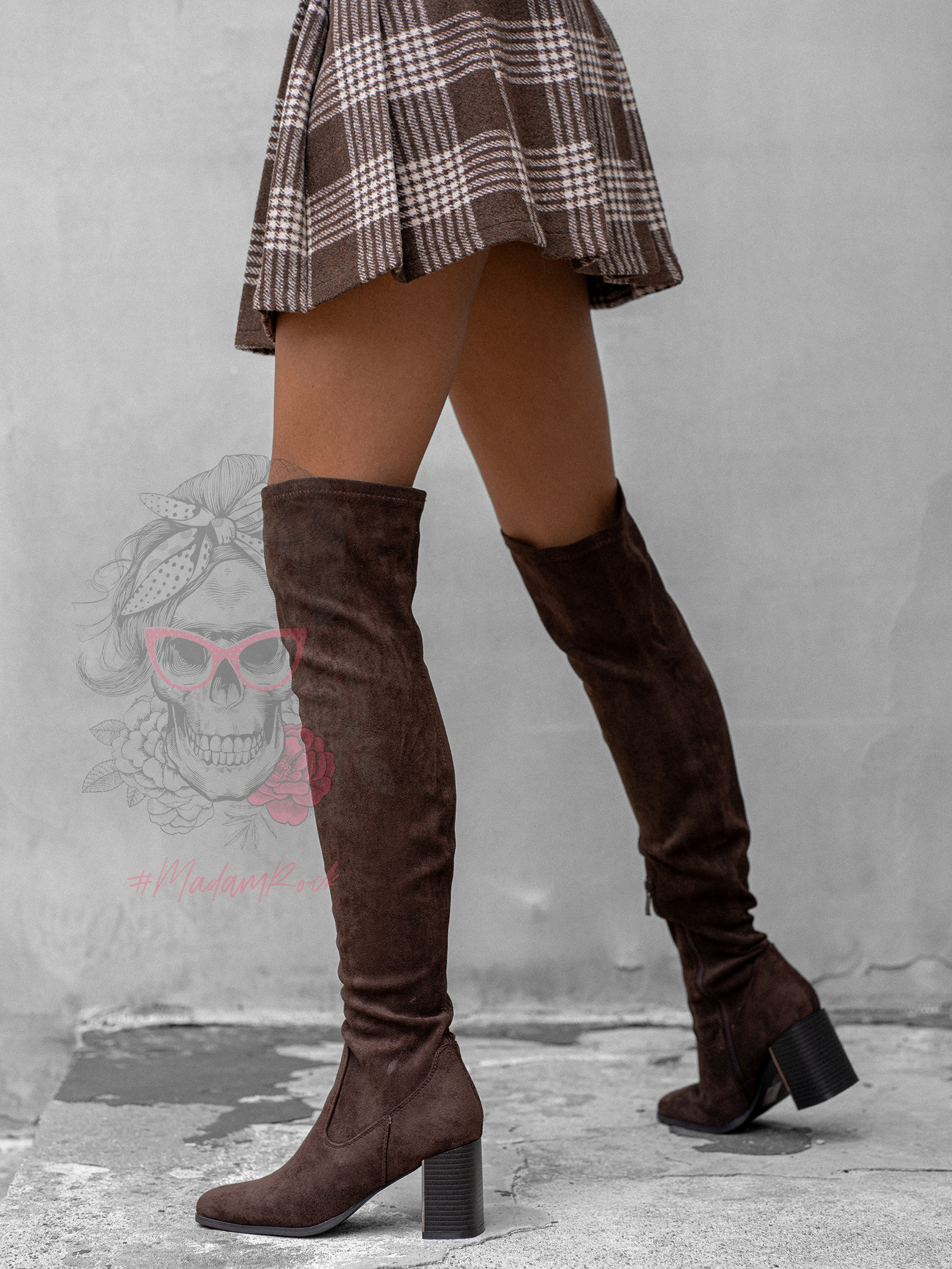 Kozaki za kolano Caples brązowe