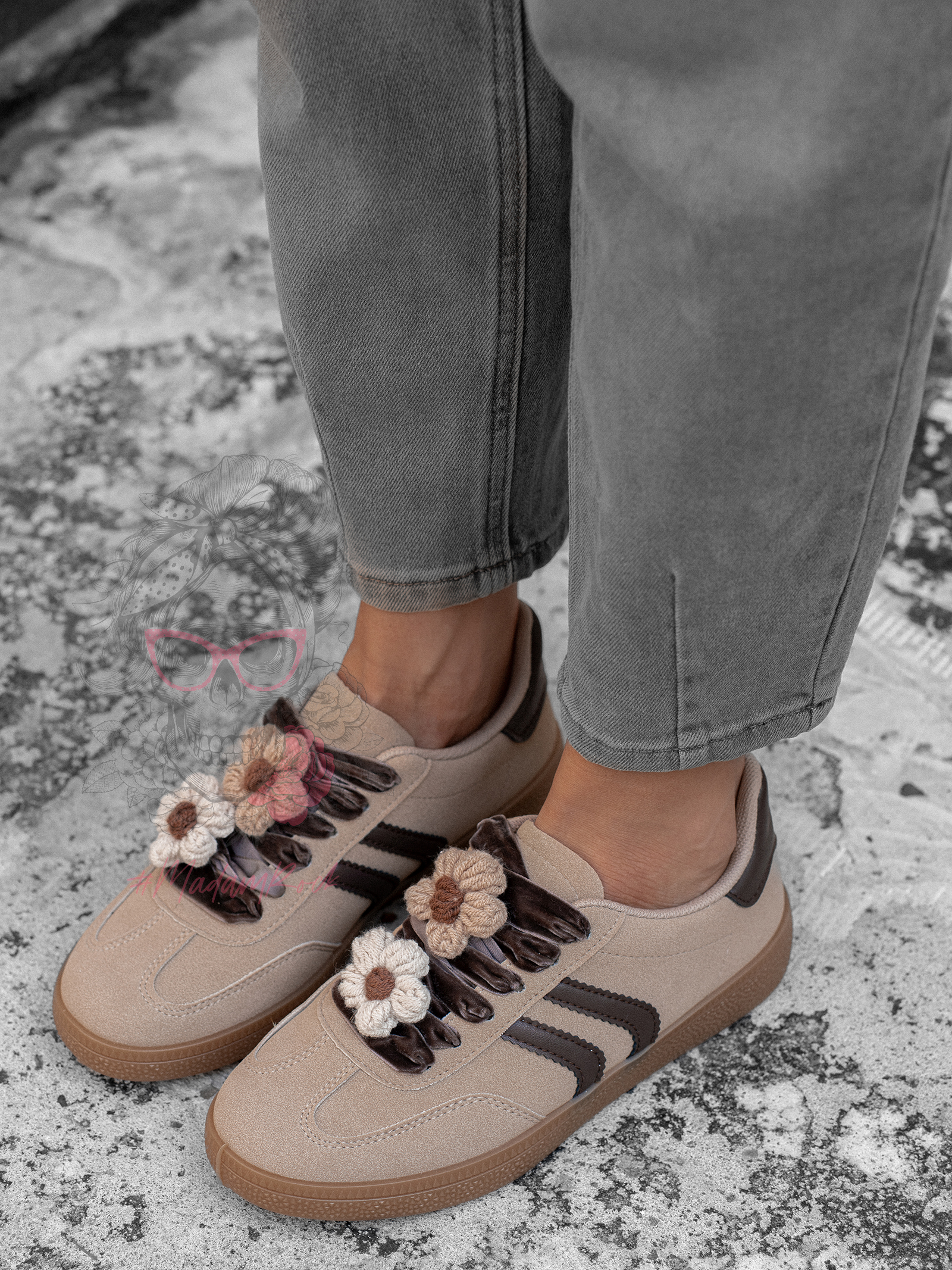 Buty damskie sportowe Minisi beżowe