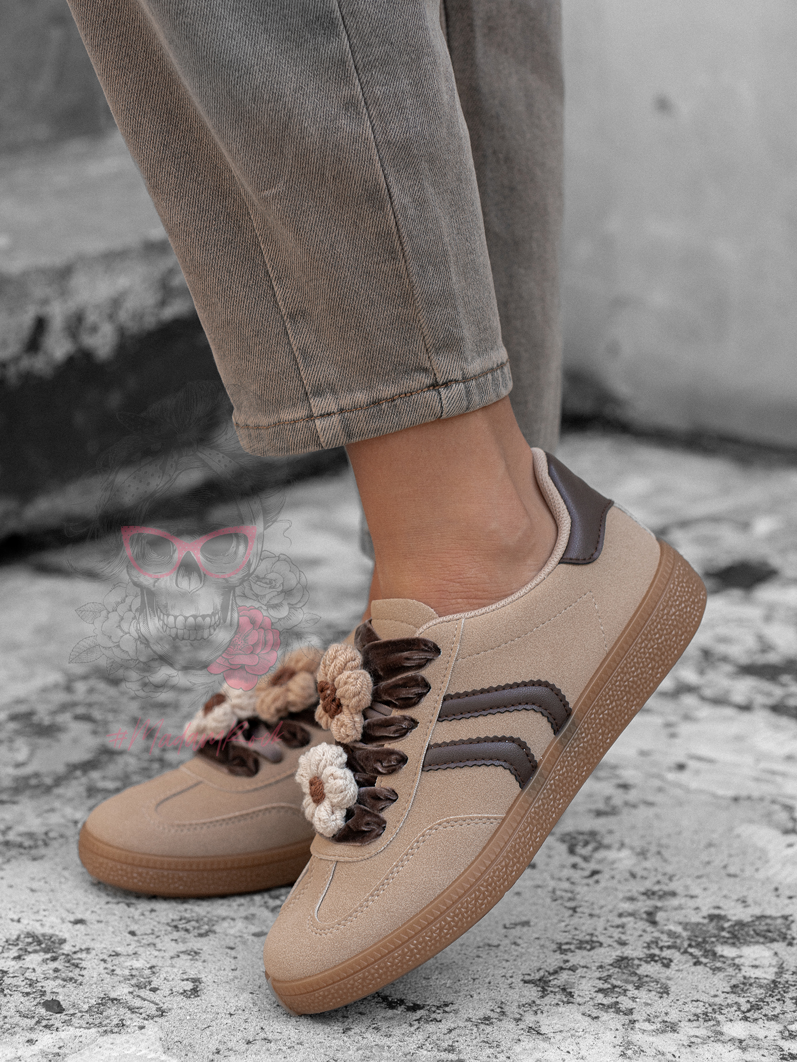 Buty damskie sportowe Minisi beżowe