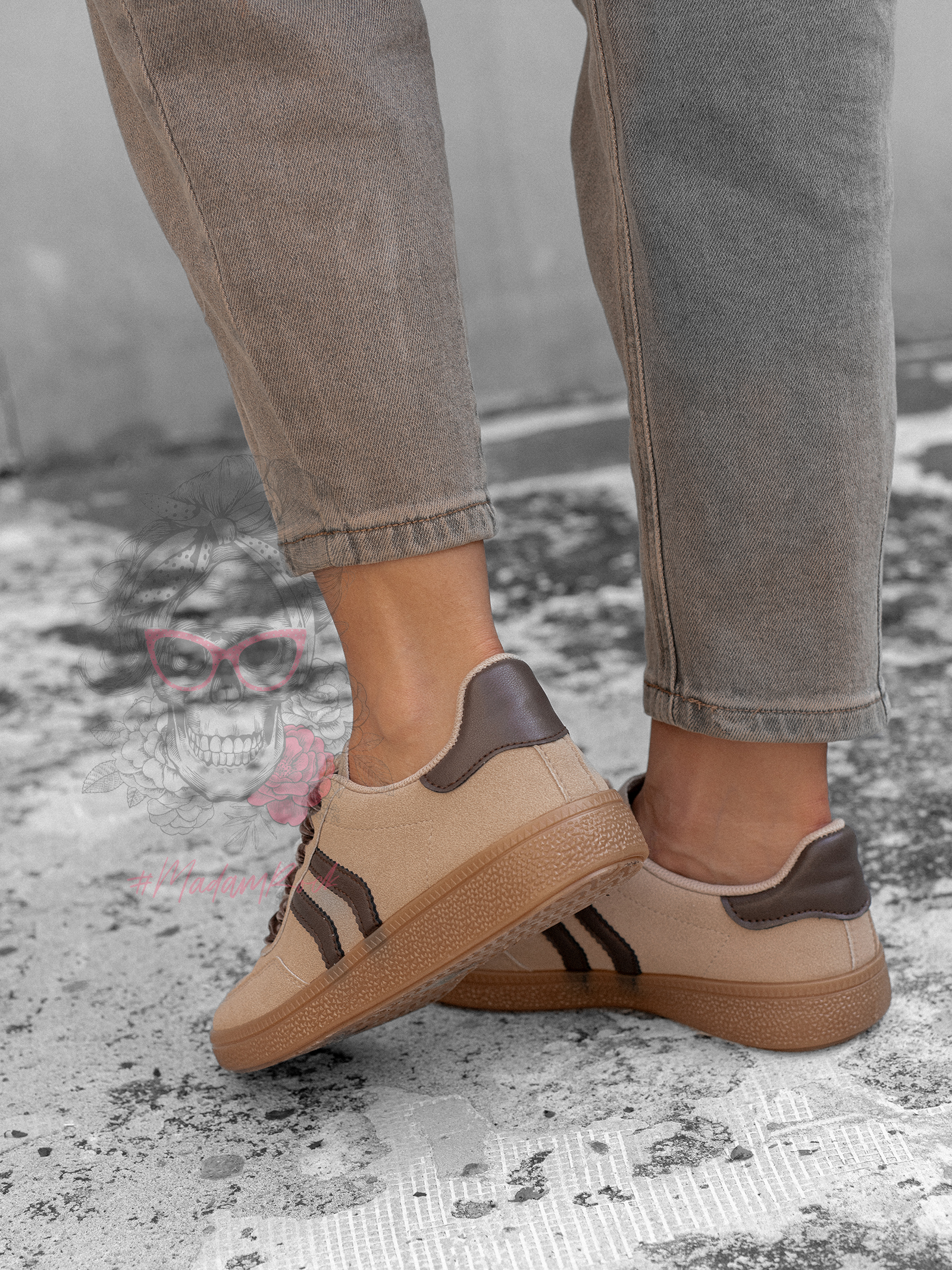 Buty damskie sportowe Minisi beżowe