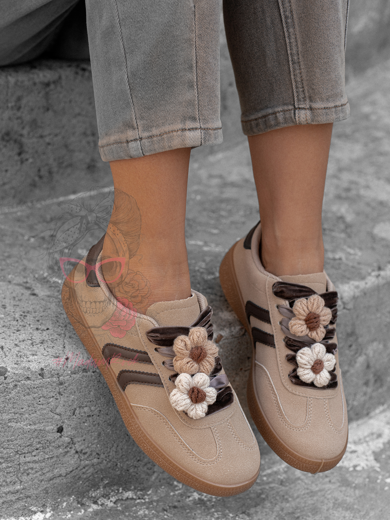 Buty damskie sportowe Minisi beżowe