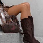 Kozaki kowbojki Rock Ilustrate brązowe