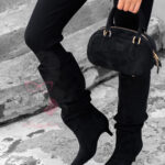 Kozaki na szpilce Vastu czarne