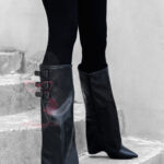 Kozaki z klamerkami Madam Biduo czarne