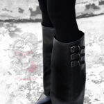 Kozaki z klamerkami Madam Biduo czarne