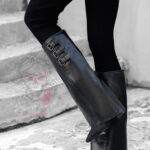 Kozaki z klamerkami Madam Biduo czarne