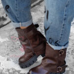 Workery z klamrami Rock Inugo brązowe