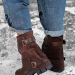 Workery z klamrami Rock Inugo brązowe