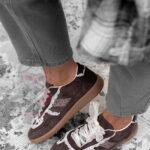 Buty sportowe z koronką Madam Mailend brązowe