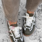 Buty sportowe z koronką Madam Mailend oliwkowe