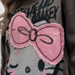 Bluza oversize HelloKitty brązowa