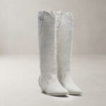 Kozaki kowbojki zamszowe OLAVOGA POINT beżowe