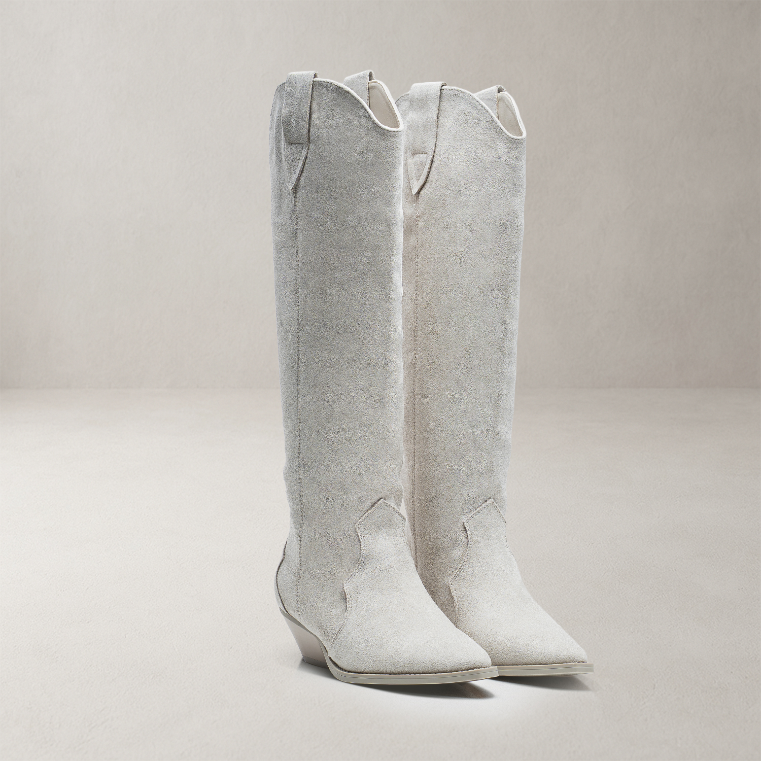 Kozaki kowbojki zamszowe OLAVOGA POINT beżowe