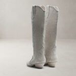 Kozaki kowbojki zamszowe OLAVOGA POINT beżowe