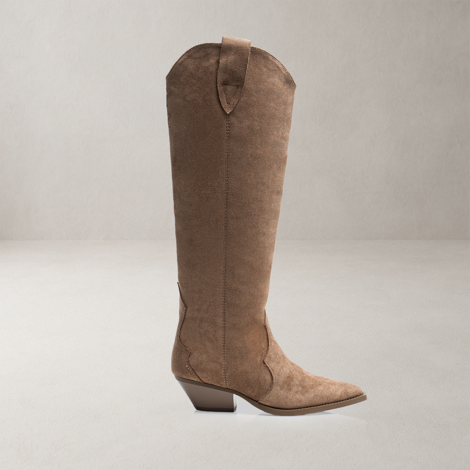 Kozaki kowbojki zamszowe OLAVOGA POINT jasny brąz