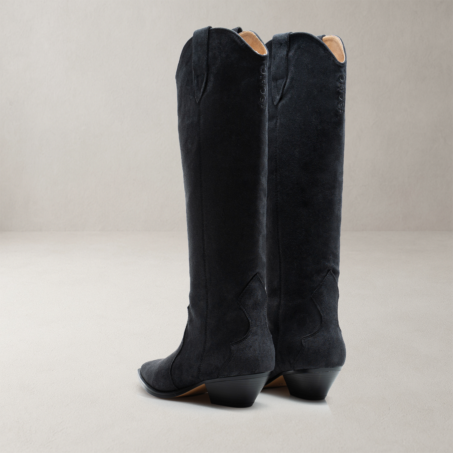 Kozaki kowbojki zamszowe OLAVOGA POINT grafitowe Kozaki kowbojki zamszowe OLAVOGA POINT grafitowe