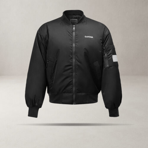 Kurtka męska OLAVOGA WOOLY bomberka przejściowa czarna