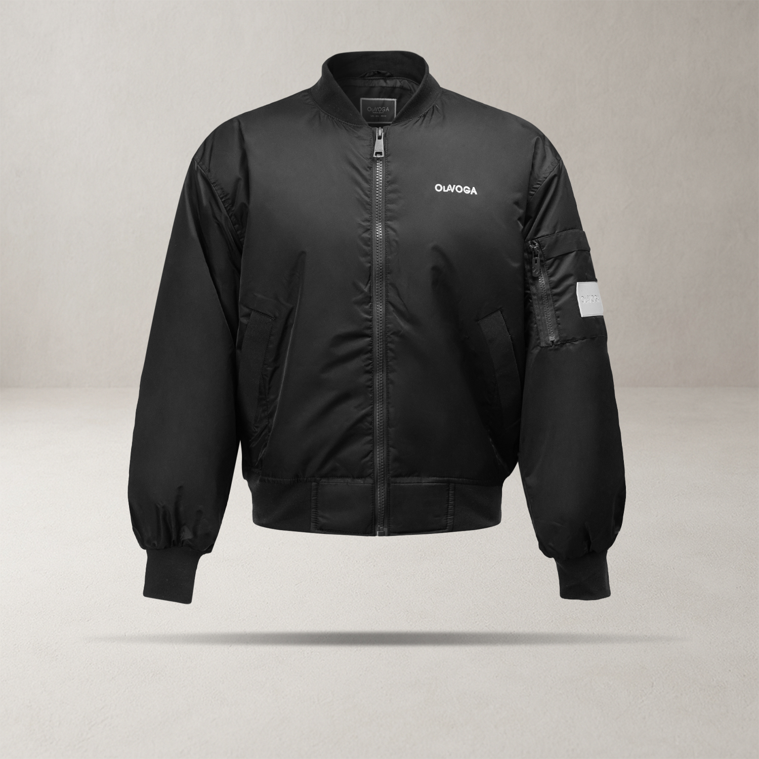 Kurtka męska OLAVOGA WOOLY bomberka przejściowa czarna