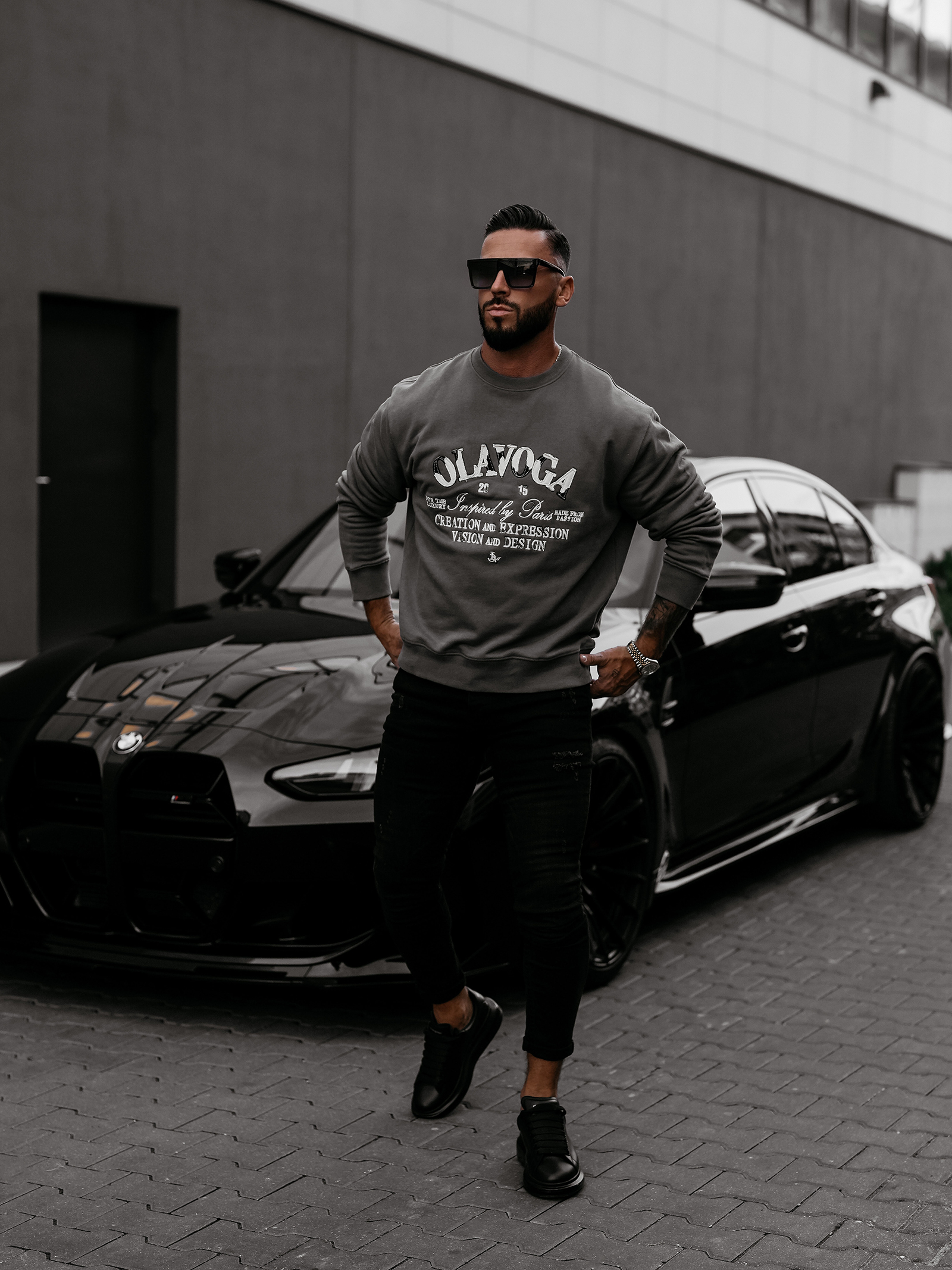 Bluza męska OLAVOGA VIROUS grafitowa