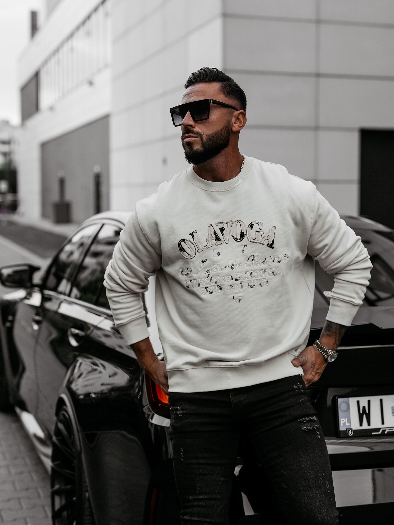 Bluza męska OLAVOGA VIROUS beżowa