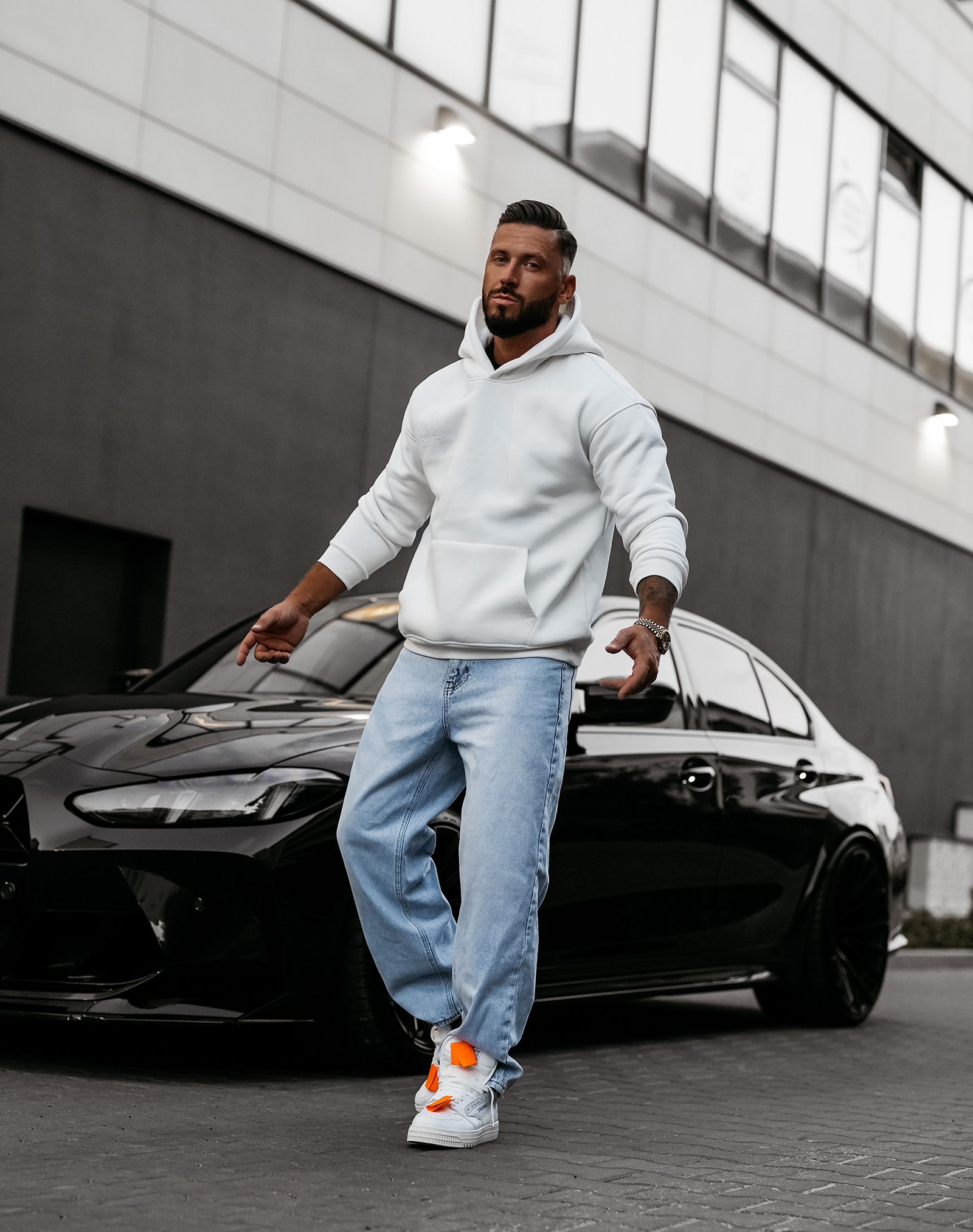 Bluza męska OLAVOGA hoodie VITREGNO ecru