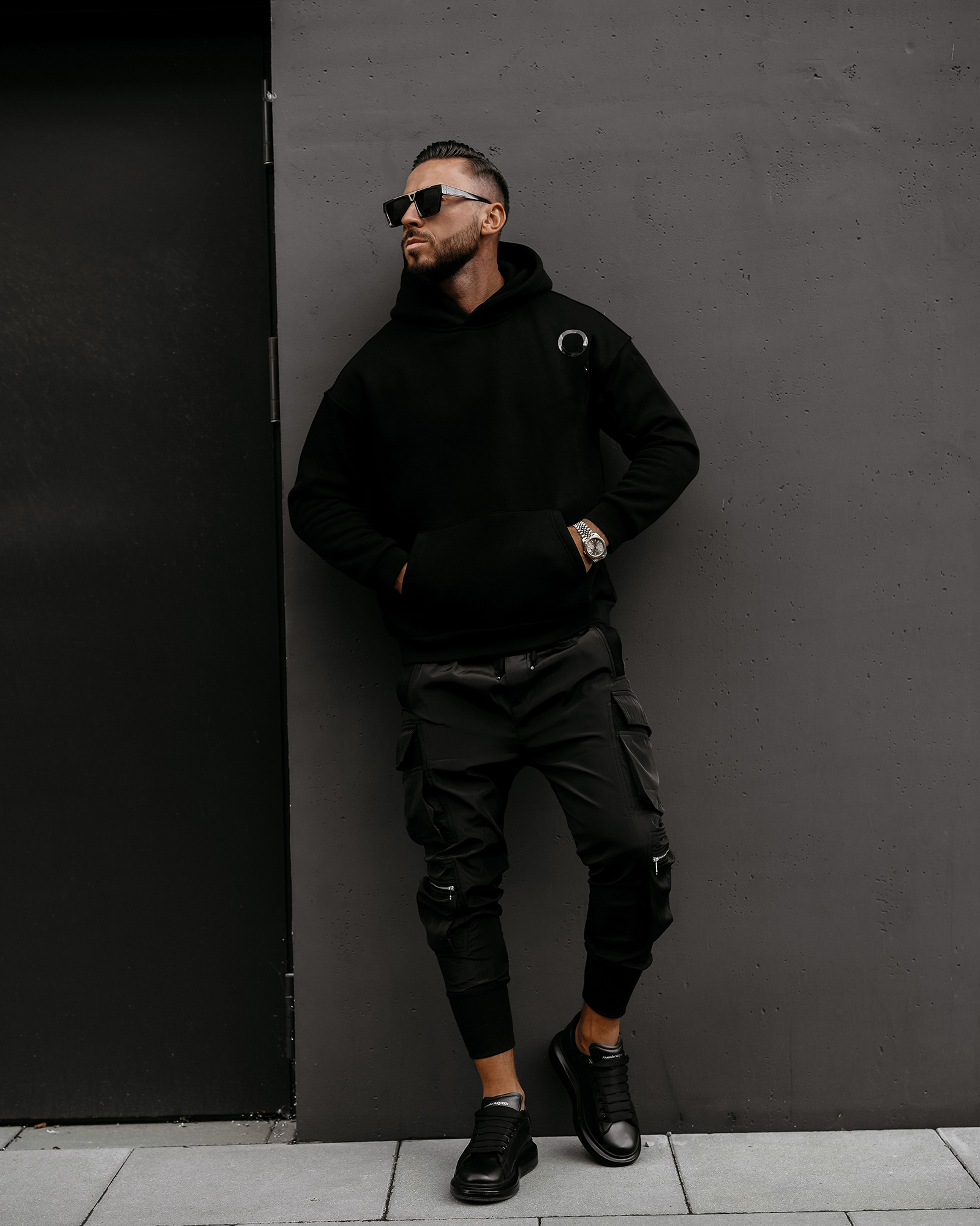 bluza-ZAER506 Bluza męska OLAVOGA ZAER czarna