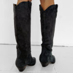 Kozaki kowbojki zamszowe OLAVOGA POINT grafitowe