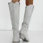 Kozaki kowbojki zamszowe OLAVOGA POINT beżowe