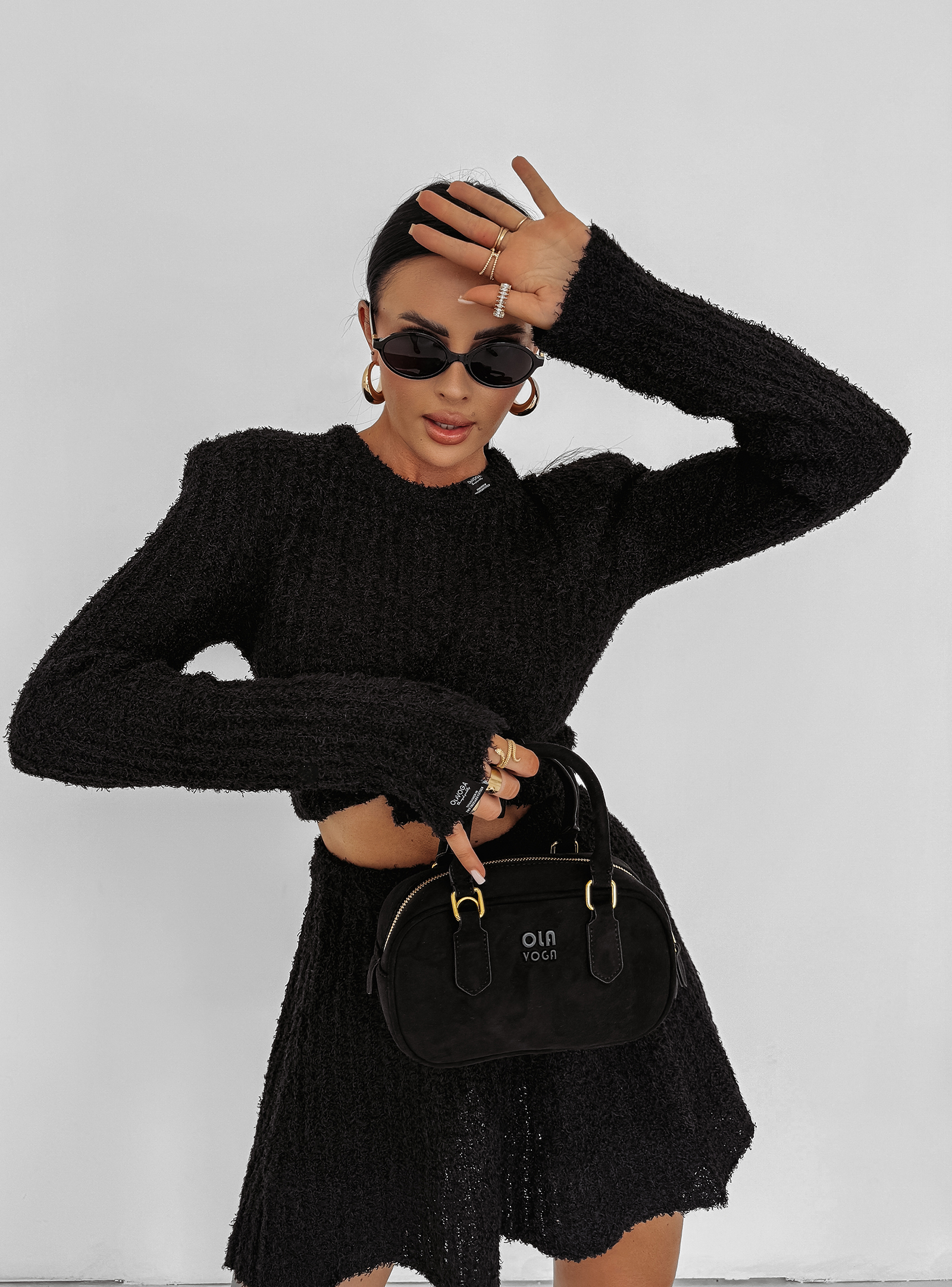 Komplet dzianinowy OLAVOGA MERSILIA czarny