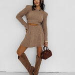 Komplet dzianinowy OLAVOGA MERSILIA beżowy