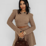 Komplet dzianinowy OLAVOGA MERSILIA beżowy