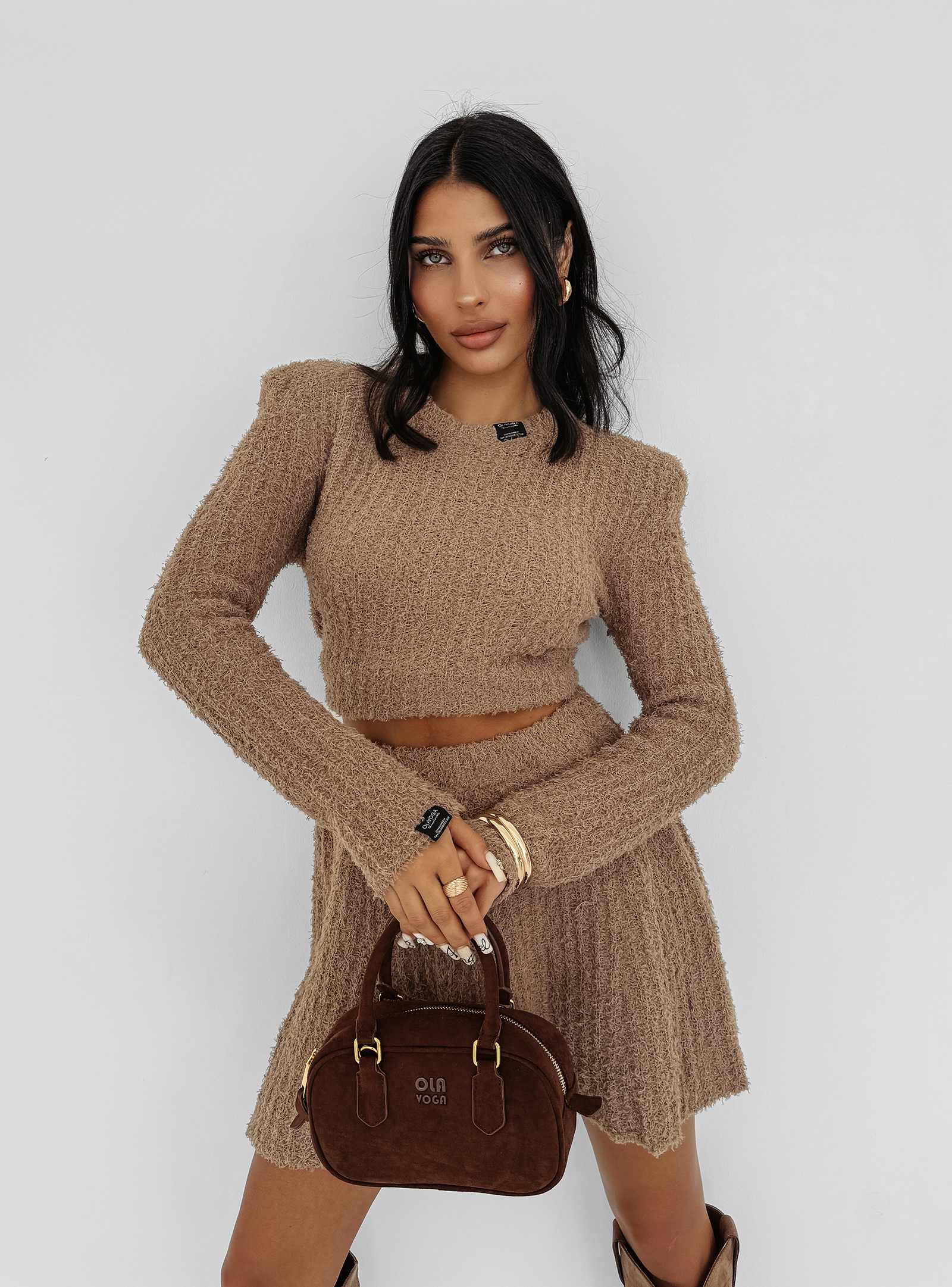 Komplet dzianinowy OLAVOGA MERSILIA beżowy