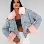 Kurtka damska OLAVOGA MONDEO błękitna