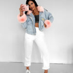 Kurtka damska OLAVOGA MONDEO błękitna