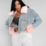 Kurtka damska OLAVOGA MONDEO błękitna