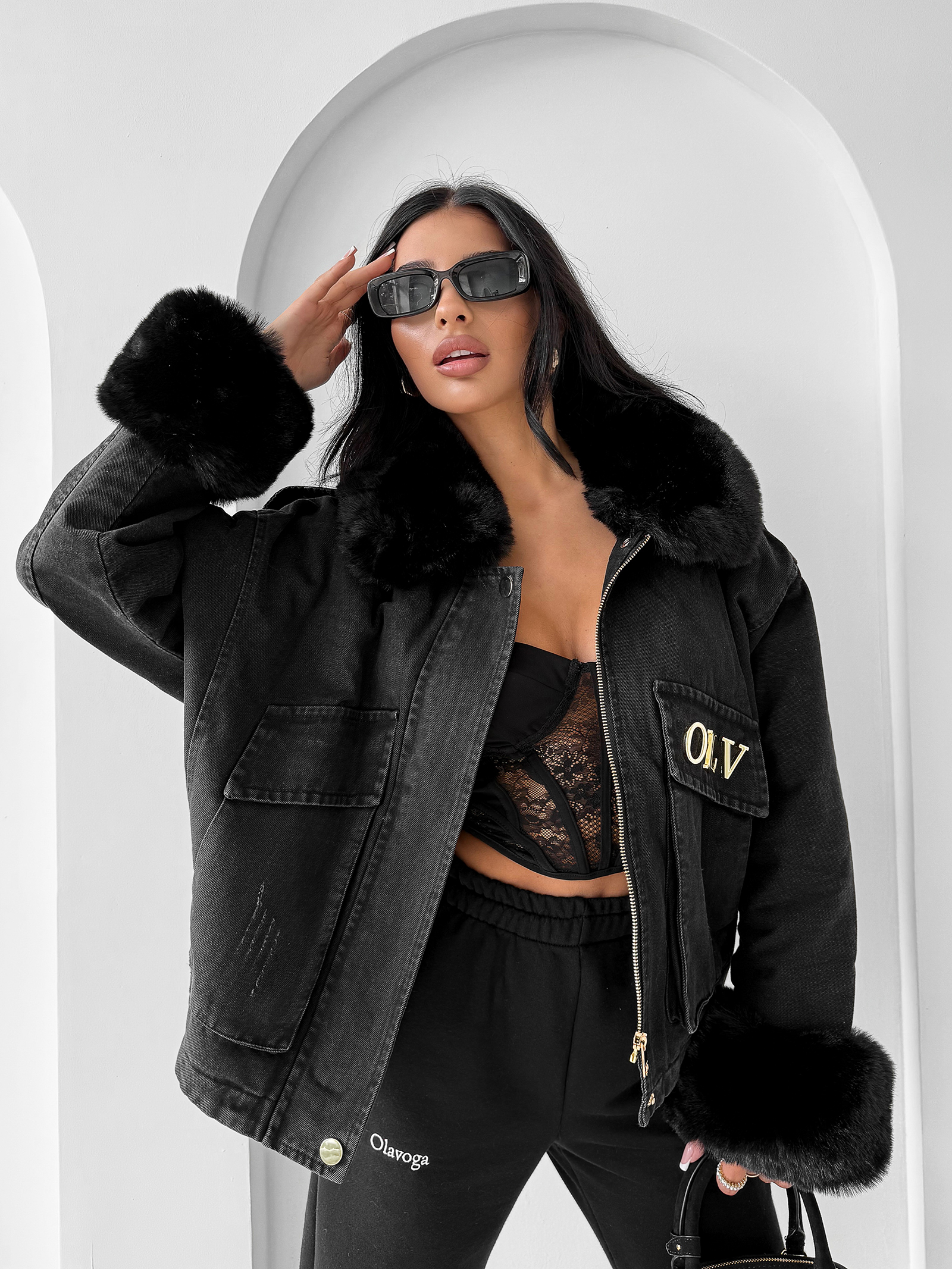 Kurtka damska OLAVOGA MONDEO czarna