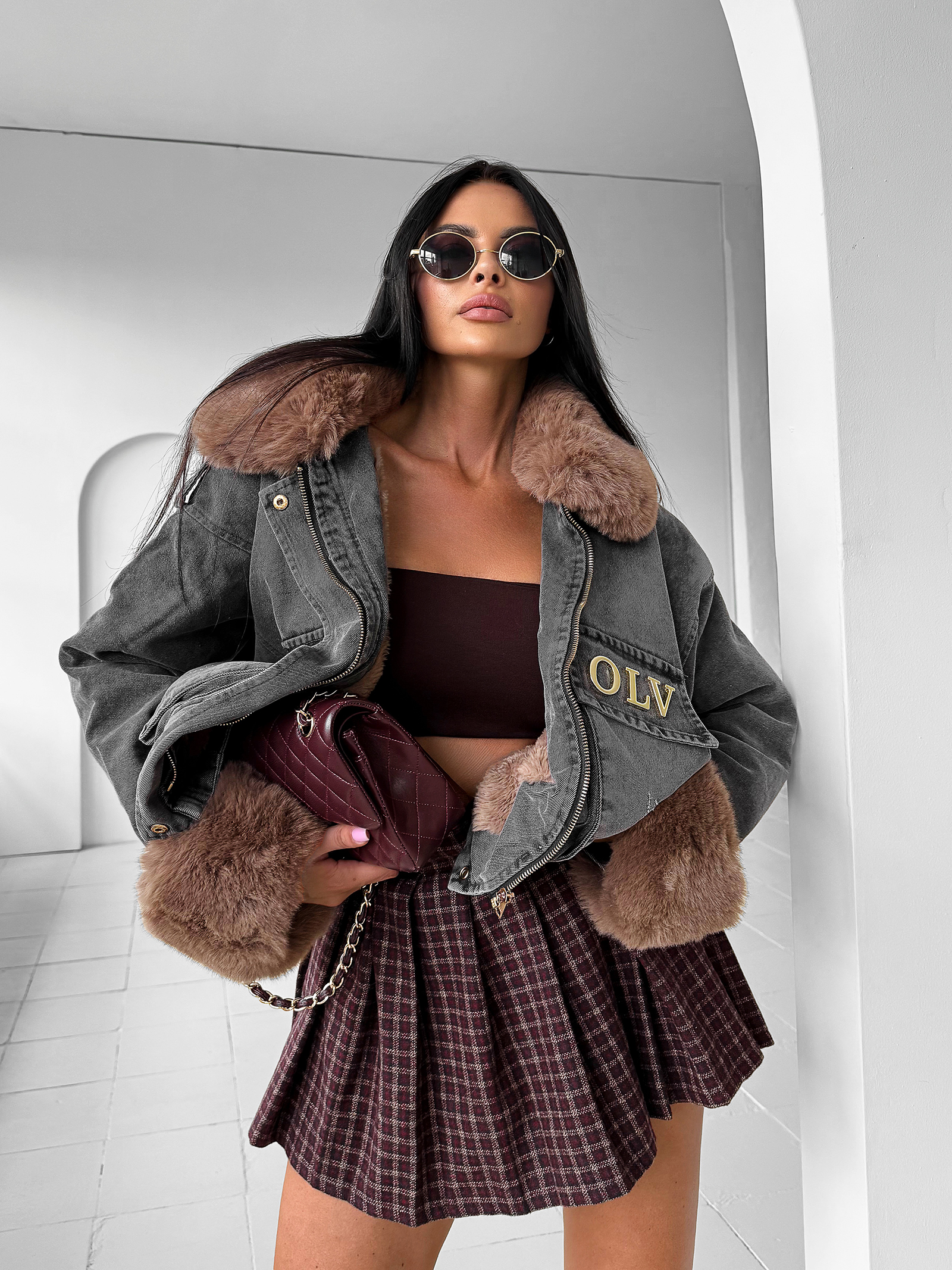 Kurtka damska OLAVOGA MONDEO ciemnoszara