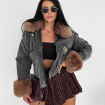 Kurtka damska OLAVOGA MONDEO ciemnoszara