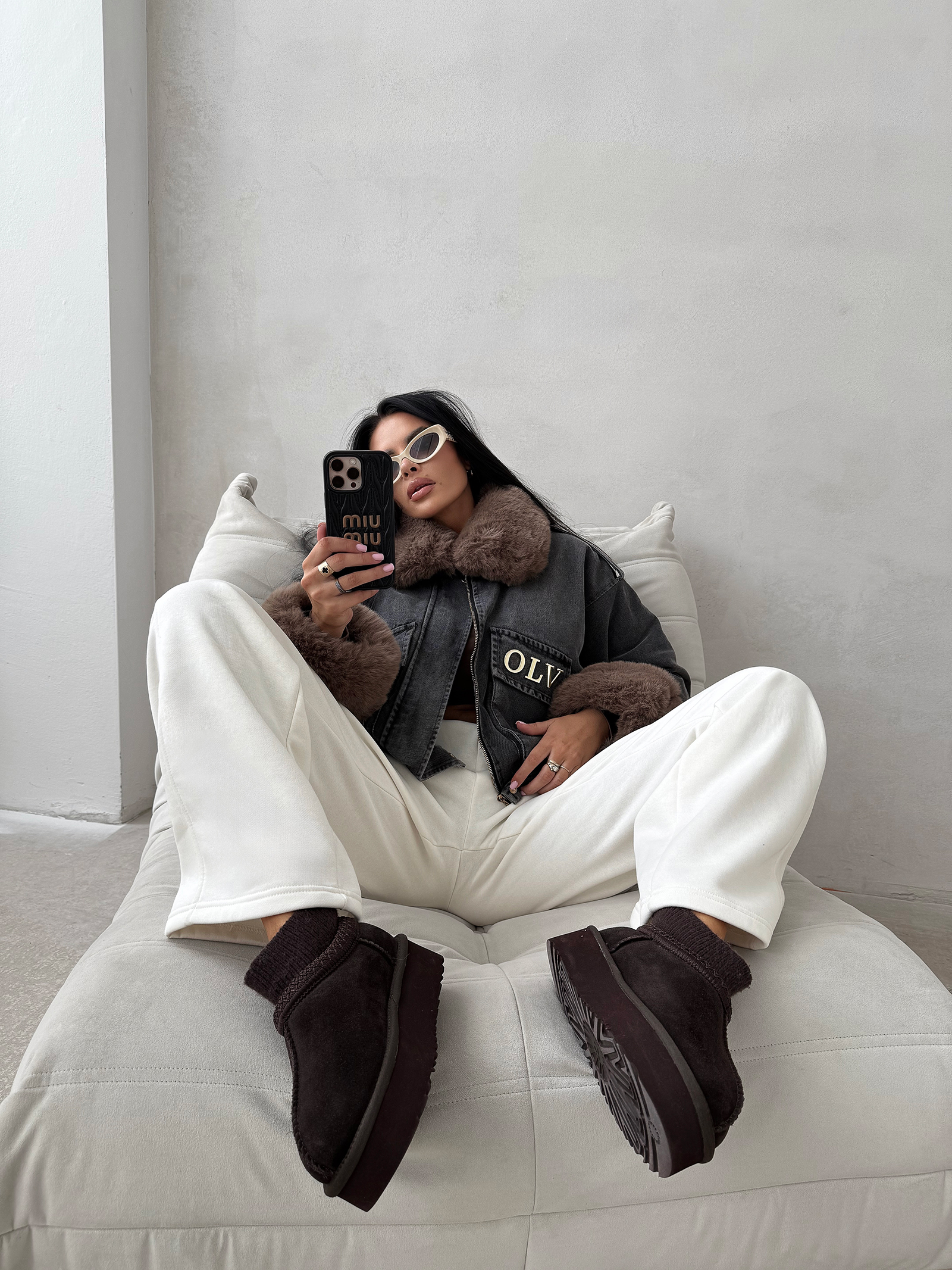 Kurtka damska OLAVOGA MONDEO ciemnoszara Kurtka damska OLAVOGA MONDEO ciemnoszara